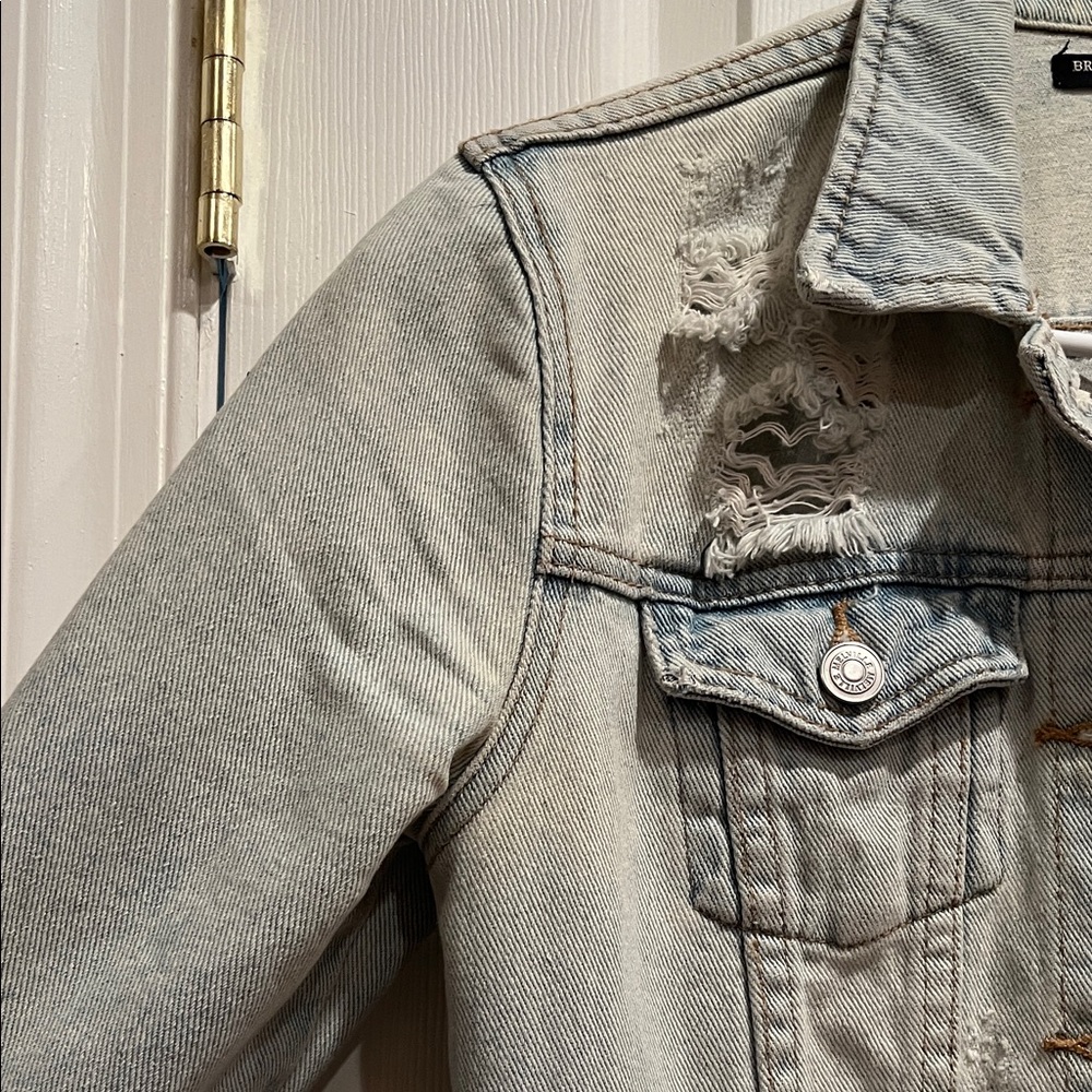 Bleached Denim Jacket With Alien Patch - image 6